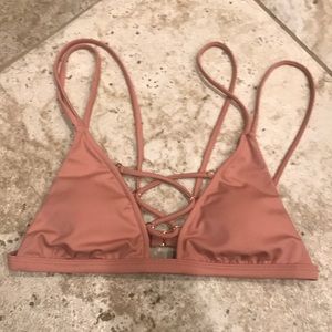 PAC sun pink criss cross bikini top